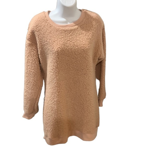 Love Cozy‎ Sweater Dress Size Med Mini Women Pinkish Tan